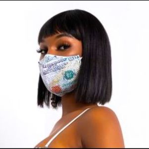 Akira Cash Rules Rhinestone Mask